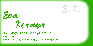 eva kernya business card